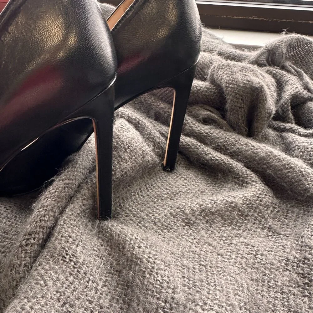 9 WEST BLACK HEELS / PUMPS 7.5 - Picture 4 of 14